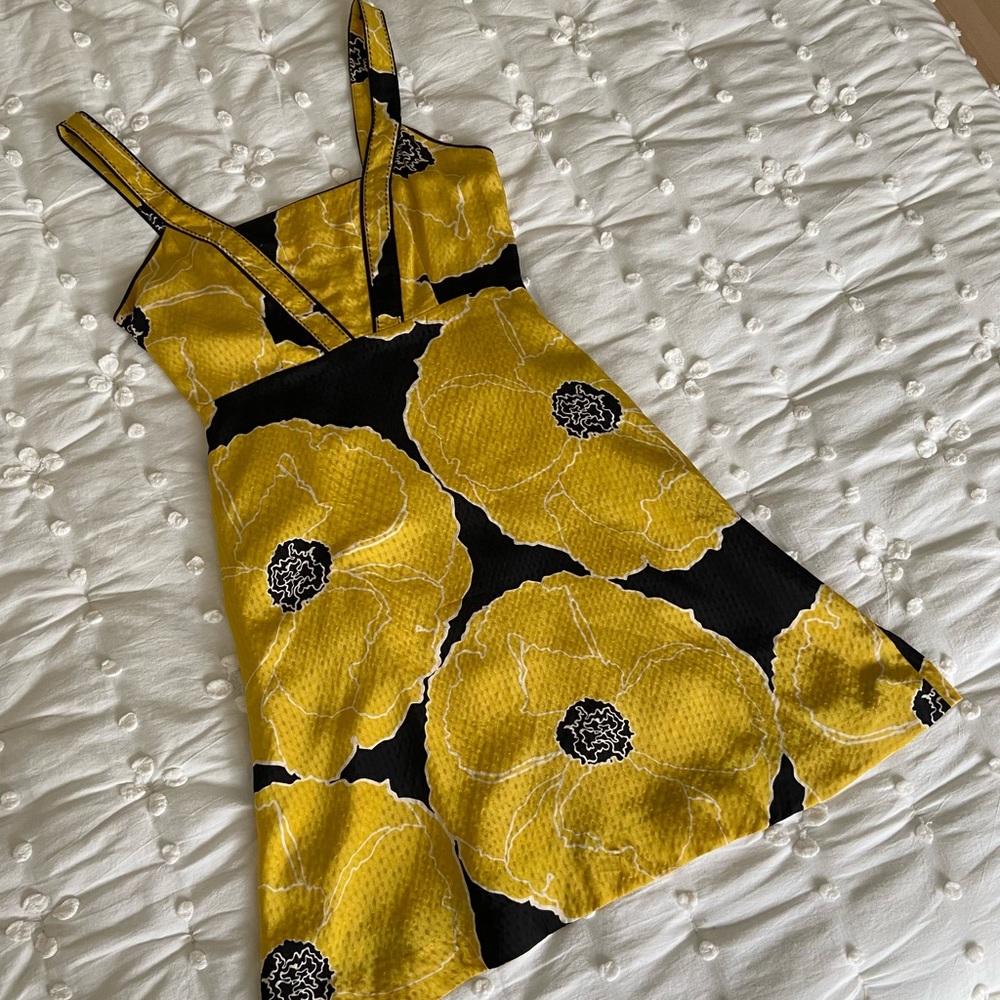 Moulinette Soeurs Anthropologie silk floral dress